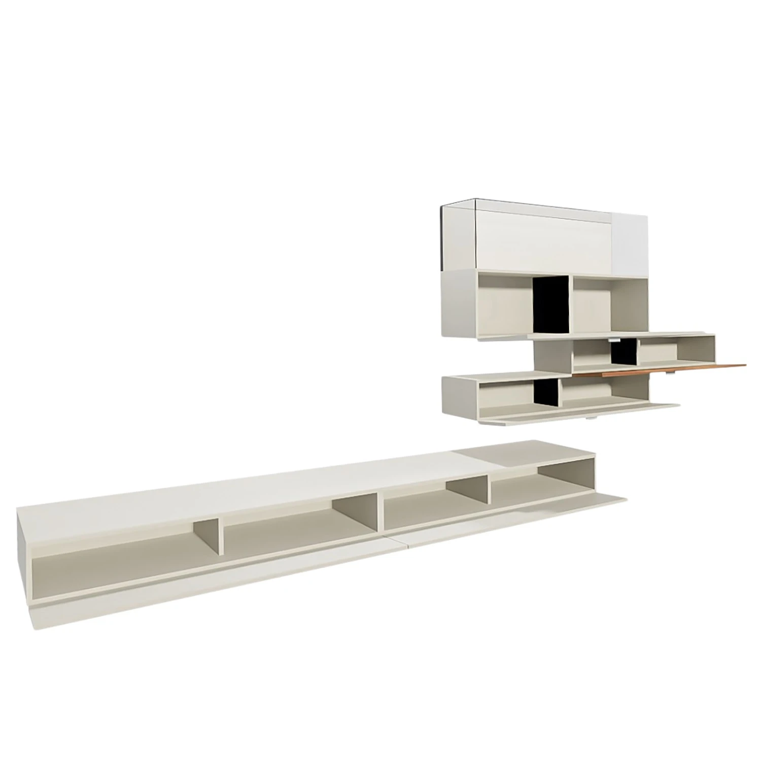 Now! by hülsta Wohnwand now no. 14 II (4-teilig) - Hochglanz Saharagrau 6 Now! by hülsta Wohnwand now no. 14 II (4-teilig) - Hochglanz Saharagrau – Bild 6