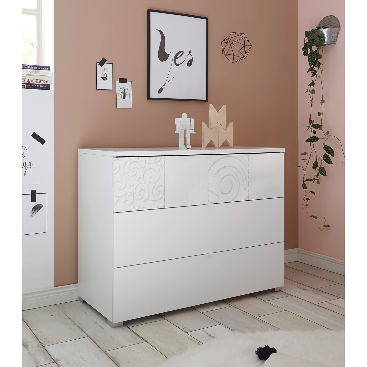 LC Spa Kommode Laussonne - Hochglanz Weiß / Matt Weiß 2 LC Spa Kommode Laussonne - Hochglanz Weiß / Matt Weiß – Bild 2