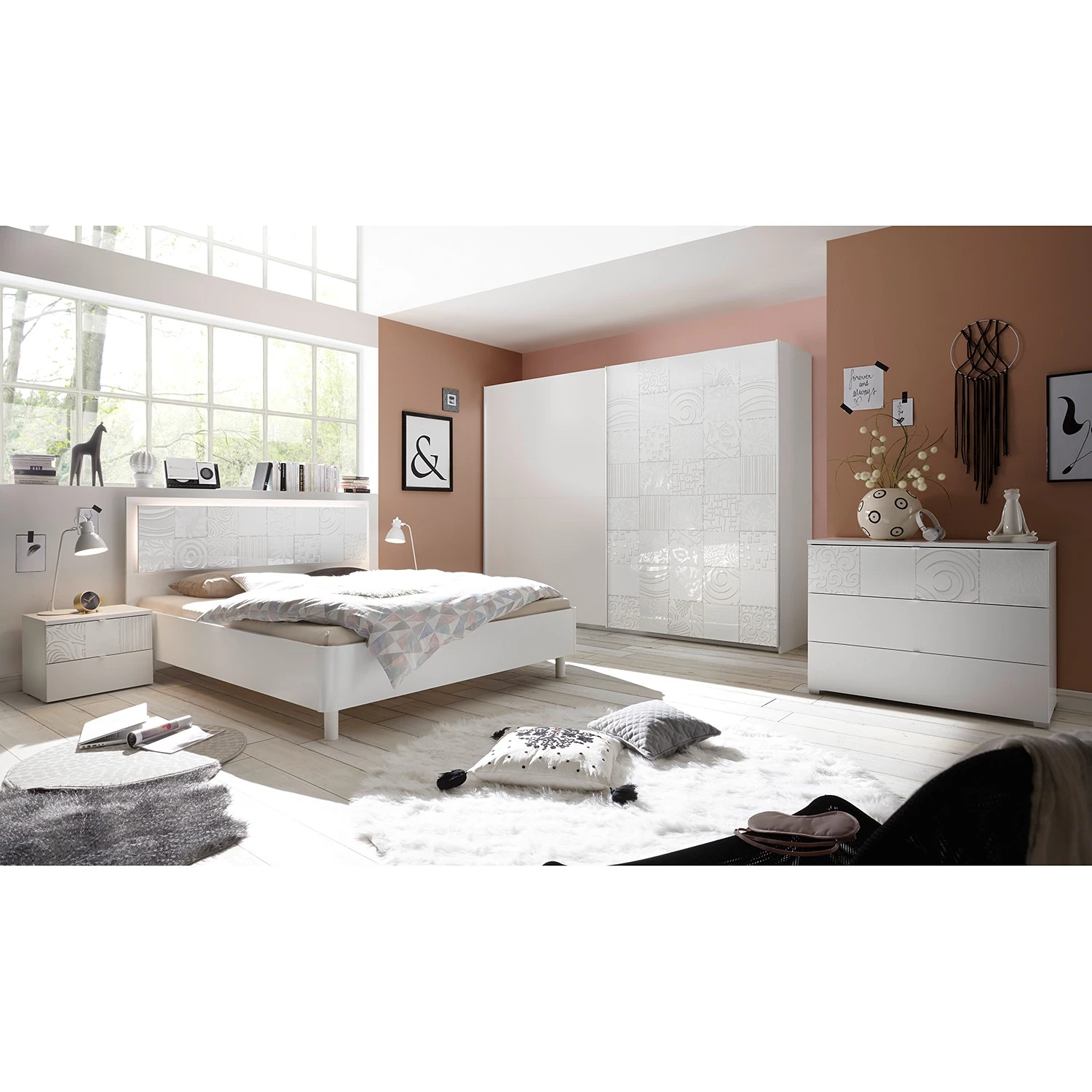 LC Spa Kommode Laussonne - Hochglanz Weiß / Matt Weiß 3 LC Spa Kommode Laussonne - Hochglanz Weiß / Matt Weiß – Bild 3