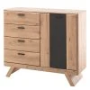 Naturoo Kommode Coulogne - Balkeneiche Dekor / Grau - Breite: 119 cm