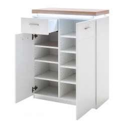 Loftscape Schuhkommode Mundai - Inkl. Beleuchtung - Weiß / Eiche Wotan Dekor -Wohnzimmermöbel boutique en ligne 1000184639 190827 14261400066 DETAILS P000000001000184639