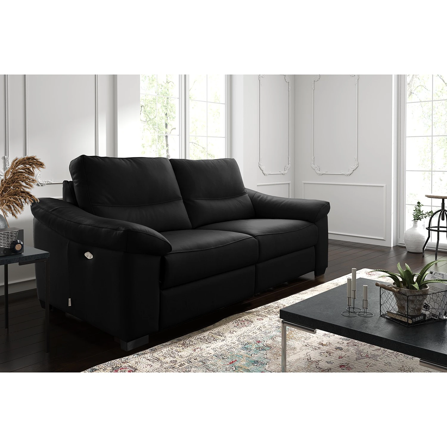 Modoform Sofa Lamexa I (2,5 -Sitzer) - Echtleder - Schwarz - Relaxfunktion 3 Modoform Sofa Lamexa I (2,5 -Sitzer) - Echtleder - Schwarz - Relaxfunktion – Bild 3