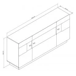Fredriks Sideboard Bylas - Hochglanz Weiß 12 Fredriks Sideboard Bylas - Hochglanz Weiß -Wohnzimmermöbel boutique en ligne 1000186228 190916 07213500005 SKETCH DETAILS P000000001000186228 sketch