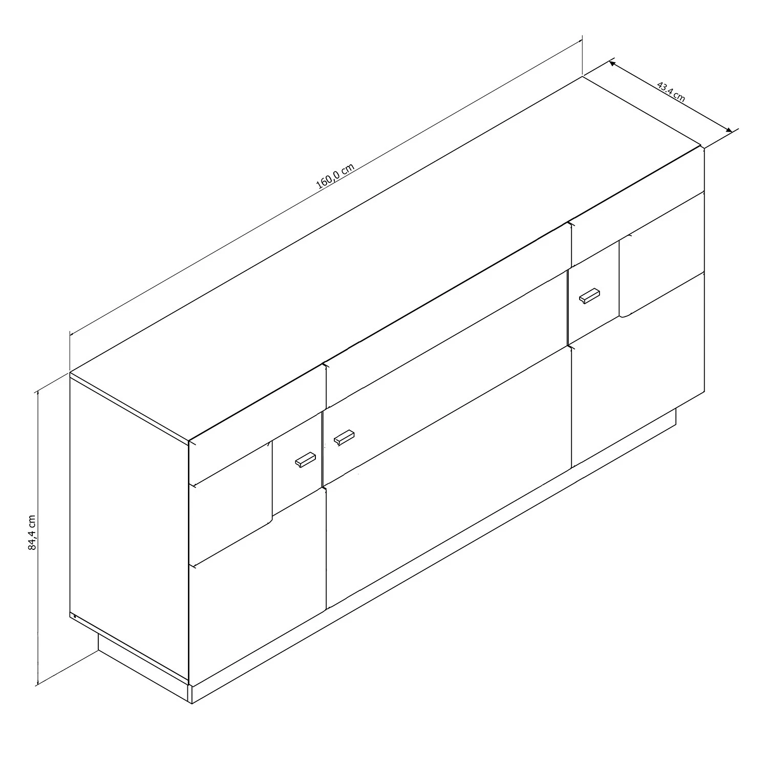 Fredriks Sideboard Bylas - Hochglanz Weiß 6 Fredriks Sideboard Bylas - Hochglanz Weiß – Bild 6