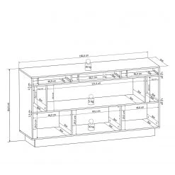 Fredriks Sideboard Bylas - Hochglanz Weiß 13 Fredriks Sideboard Bylas - Hochglanz Weiß -Wohnzimmermöbel boutique en ligne 1000186228 190916 07213500006 SKETCH DETAILS P000000001000186228 sketch