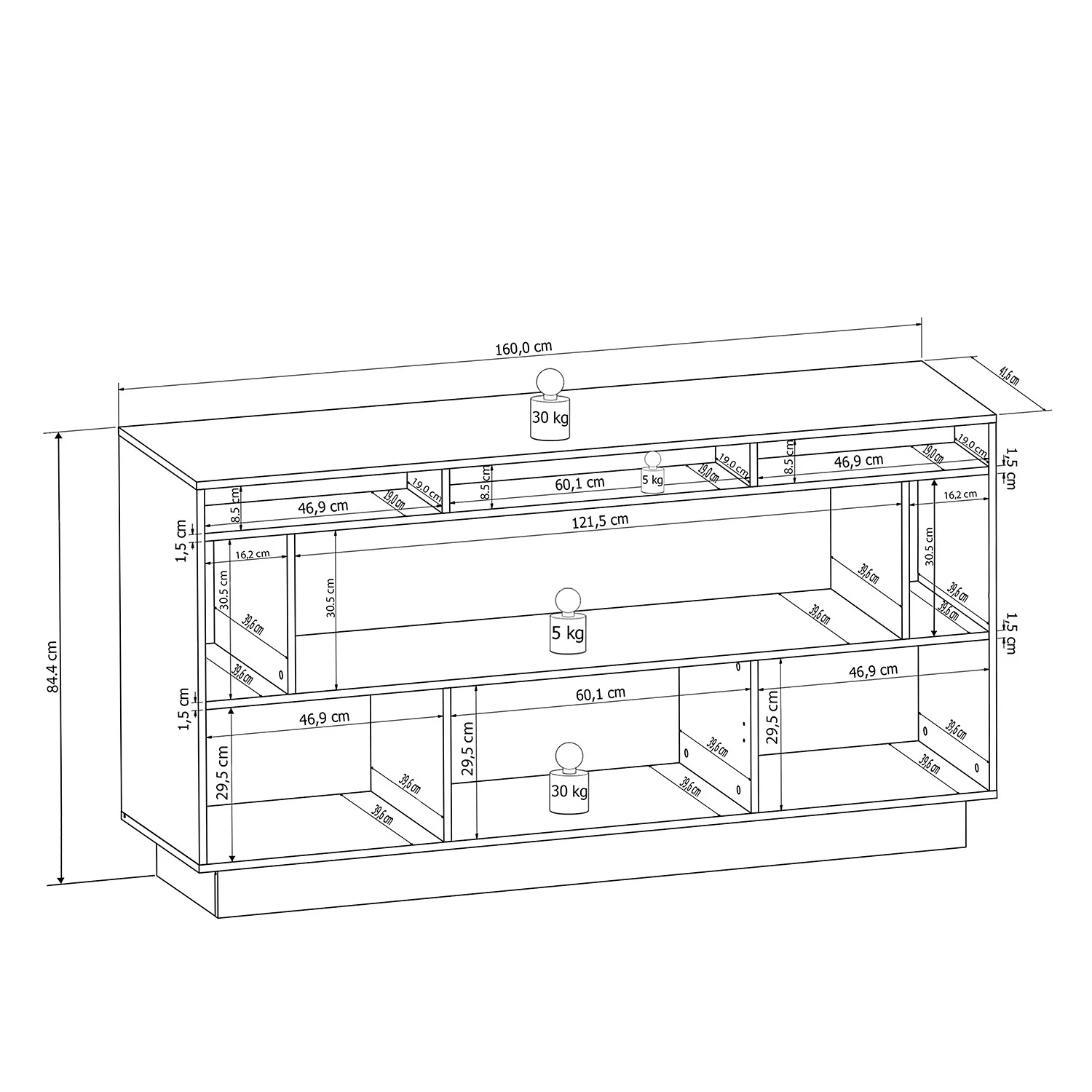 Fredriks Sideboard Bylas - Hochglanz Weiß 7 Fredriks Sideboard Bylas - Hochglanz Weiß – Bild 7