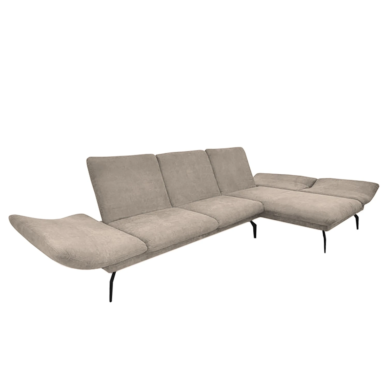 Loftscape Ecksofa Morell I - Microfaser - Kaschmir - Longchair davorstehend rechts 1 Loftscape Ecksofa Morell I - Microfaser - Kaschmir - Longchair davorstehend rechts