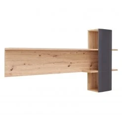 Naturoo Wandregal Callington II - Balkeneiche Dekor / Anthrazit