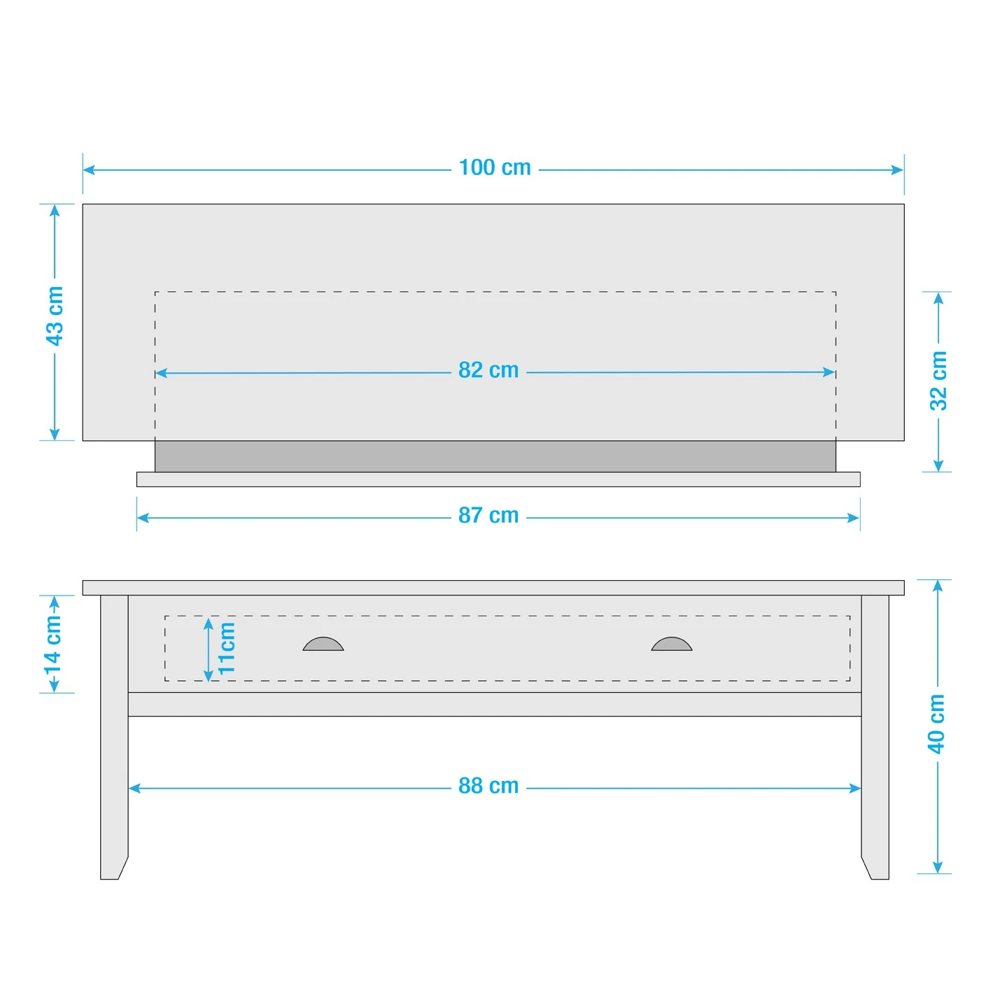 Maison Belfort Couchtisch Rivery - Kiefer massiv - Anthrazit 15 Maison Belfort Couchtisch Rivery - Kiefer massiv - Anthrazit – Bild 15