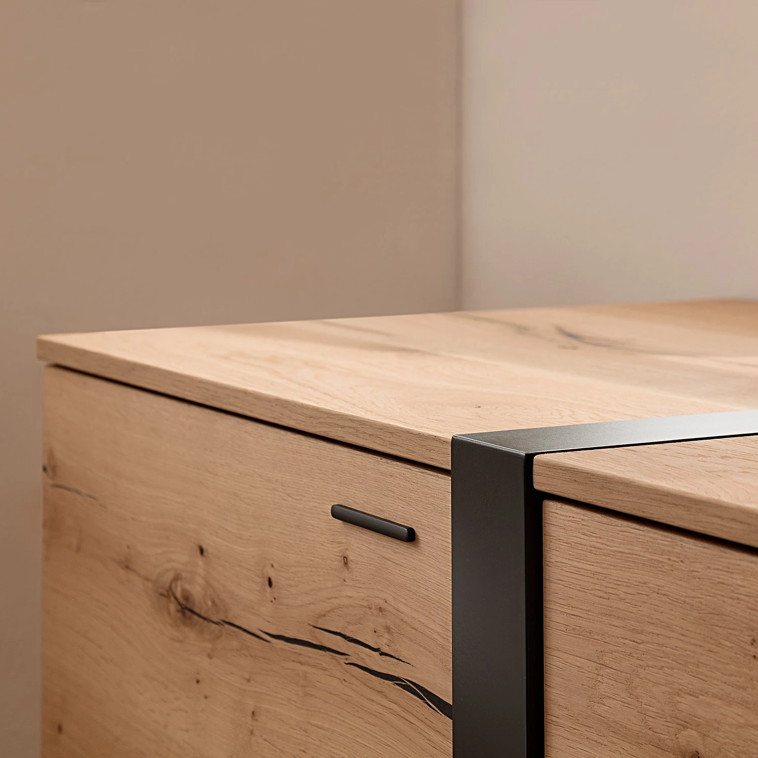 GWINNER Sideboard Style - Echtholzfurnier / Metall - Eiche / Anthrazit 8 GWINNER Sideboard Style - Echtholzfurnier / Metall - Eiche / Anthrazit – Bild 8