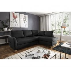 Loftscape Ecksofa Monserrat - Echtleder / Kunstleder - Schwarz - Longchair davorstehend rechts - Schlaffunktion -Wohnzimmermöbel boutique en ligne 1000189575 191016 15025600159 MOOD DETAILS P000000001000189575 mood