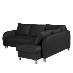 Loftscape Ecksofa Monserrat - Echtleder / Kunstleder - Schwarz - Longchair davorstehend rechts - Schlaffunktion -Wohnzimmermöbel boutique en ligne 1000189575 191016 15025600163 DETAILS P000000001000189575
