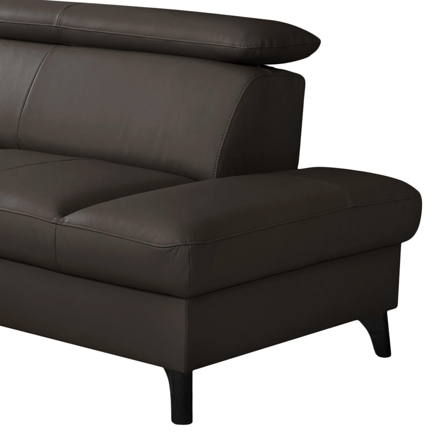 Loftscape Ecksofa Junin - Echtleder / Kunstleder - Dunkelbraun - Ottomane davorstehend rechts - Schlaffunktion - Bettkasten 8 Loftscape Ecksofa Junin - Echtleder / Kunstleder - Dunkelbraun - Ottomane davorstehend rechts - Schlaffunktion - Bettkasten – Bild 8