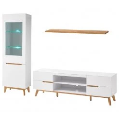 Mørteens Wohnkombination Tenabo II (4-teilig) - Matt Weiß / Asteiche -Wohnzimmermöbel boutique en ligne 1000191376 200121 14363200013 DETAILS P000000001000191376