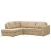Ars Natura Ecksofa Jacuma - Cord - Beige - Ottomane davorstehend links