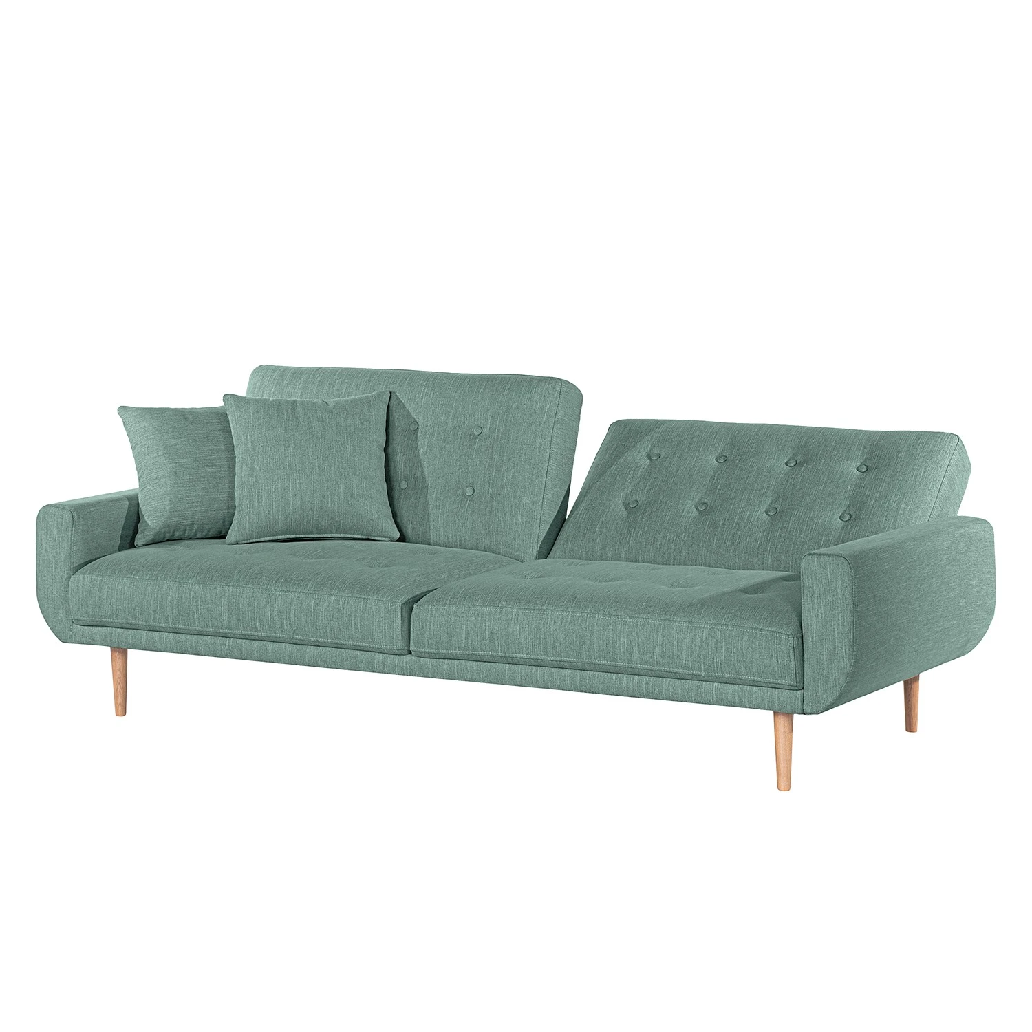 Norrwood Schlafsofa Vaise I - Samt - Webstoff Meara: Mintgrau 4 Norrwood Schlafsofa Vaise I - Samt - Webstoff Meara: Mintgrau – Bild 4