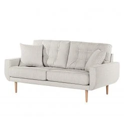 Norrwood Sofa Vaise I (2-Sitzer) - Samt - Webstoff Meara: Hellgrau