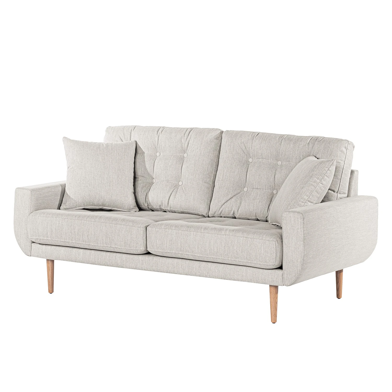 Norrwood Sofa Vaise I (2-Sitzer) - Samt - Webstoff Meara: Hellgrau 1 Norrwood Sofa Vaise I (2-Sitzer) - Samt - Webstoff Meara: Hellgrau