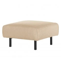 Norrwood Polsterhocker Tapio I - Samt - Webstoff Meara: Beige