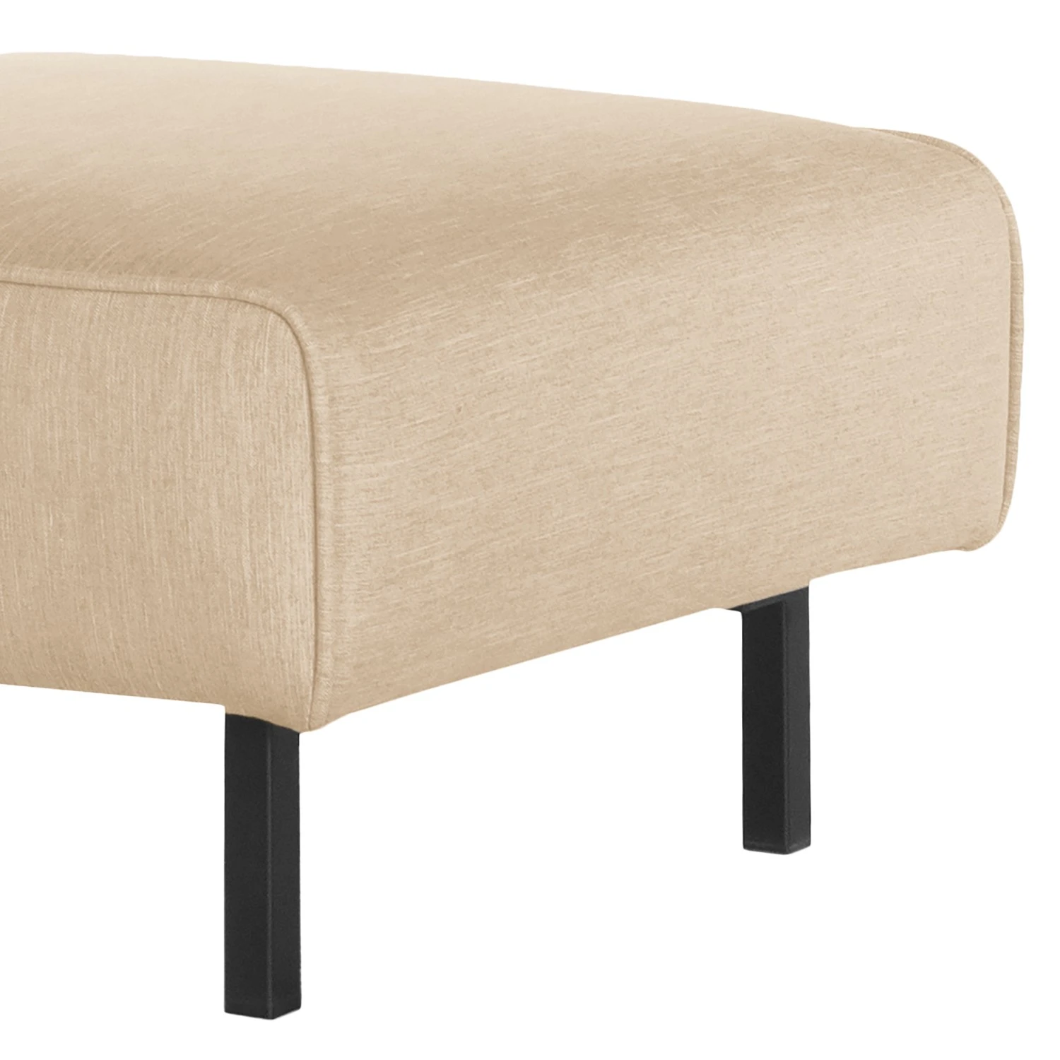 Norrwood Polsterhocker Tapio I - Samt - Webstoff Meara: Beige 4 Norrwood Polsterhocker Tapio I - Samt - Webstoff Meara: Beige – Bild 4