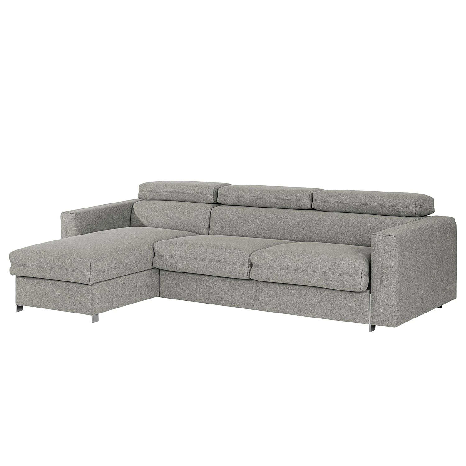 Loftscape Ecksofa Wissant I - Antiklederlook - Webstoff Confia: Hellgrau 1 Loftscape Ecksofa Wissant I - Antiklederlook - Webstoff Confia: Hellgrau