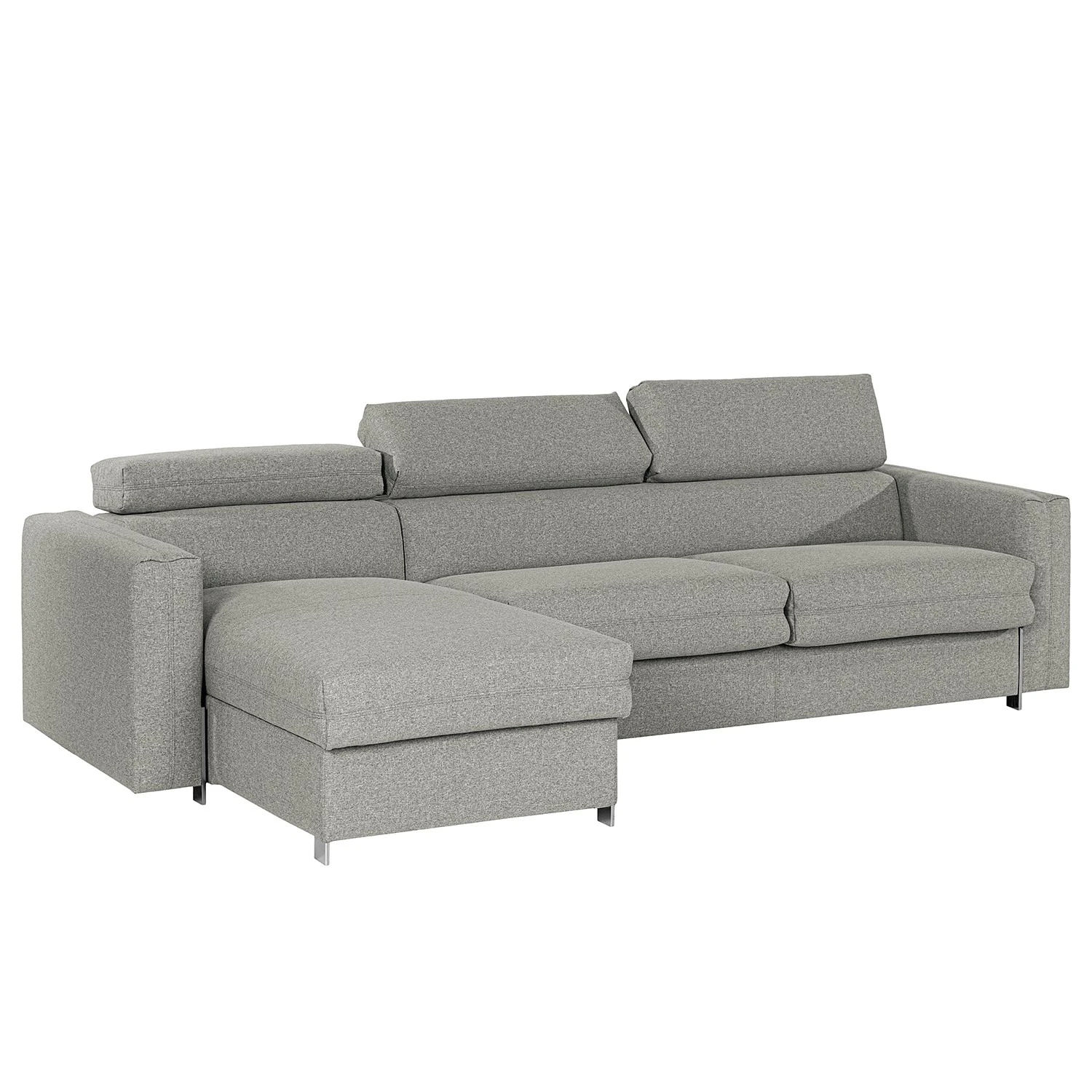 Loftscape Ecksofa Wissant I - Antiklederlook - Webstoff Confia: Hellgrau 4 Loftscape Ecksofa Wissant I - Antiklederlook - Webstoff Confia: Hellgrau – Bild 4
