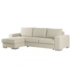 Loftscape Ecksofa Vassy - Webstoff - Creme - Longchair davorstehend links - Kein Zubehör inklusive