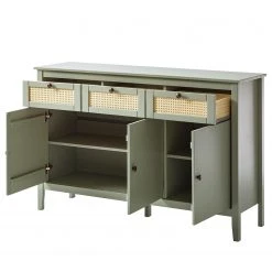 Maison Belfort Sideboard Belleria - Kiefer massiv / Wiener Geflecht - Hellolivgrün -Wohnzimmermöbel boutique en ligne 1000193120 200930 16091200004 DETAILS P000000001000193120