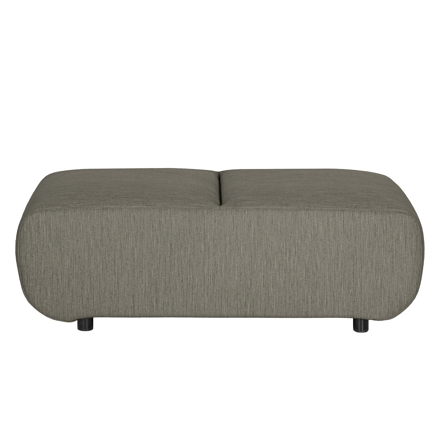 Loftscape Polsterhocker Mezin I - Samt - Webstoff Meara: Grau 3 Loftscape Polsterhocker Mezin I - Samt - Webstoff Meara: Grau – Bild 3