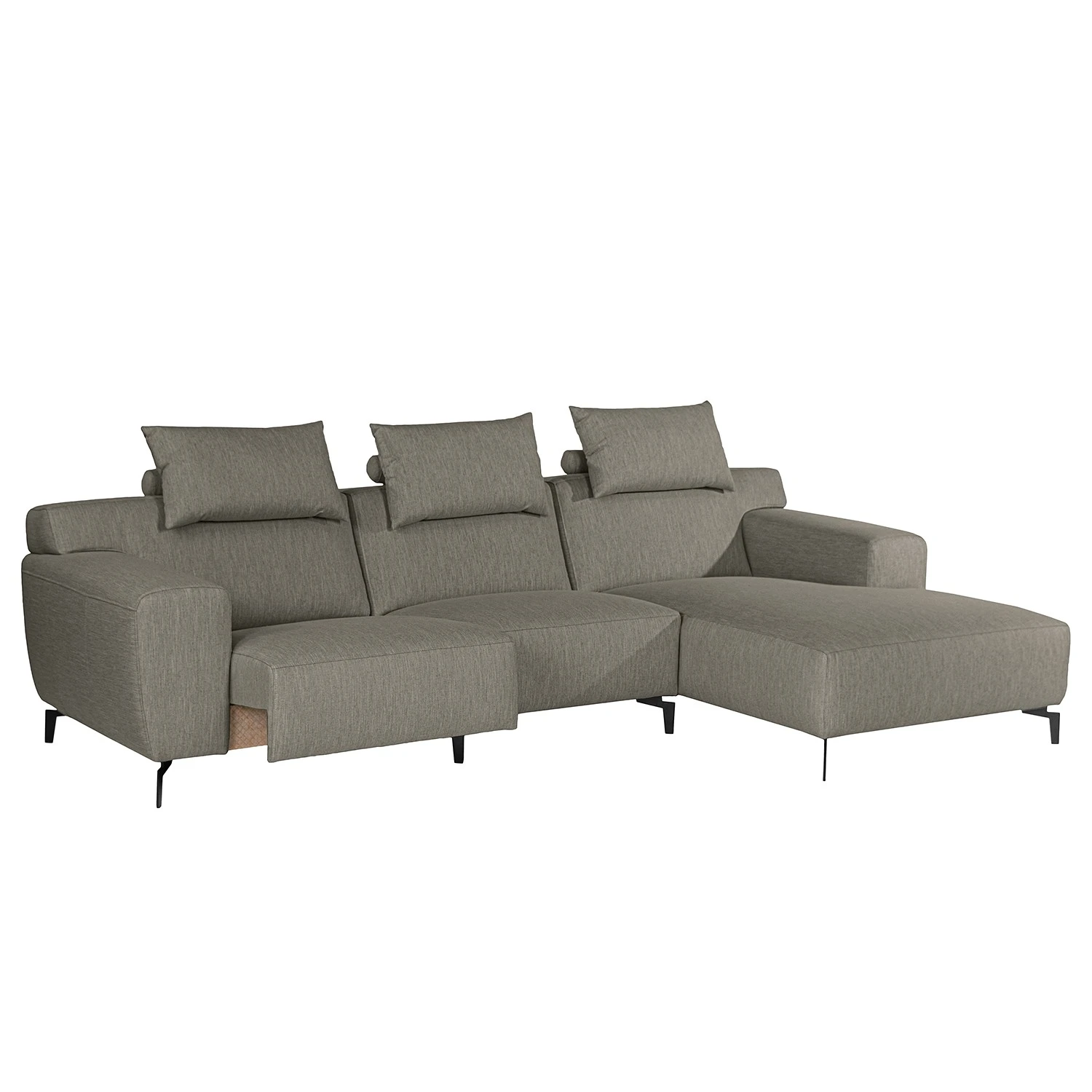Loftscape Ecksofa Manot I - Webstoff - Grau - Longchair davorstehend rechts - Sitztiefenverstellung 3 Loftscape Ecksofa Manot I - Webstoff - Grau - Longchair davorstehend rechts - Sitztiefenverstellung – Bild 3