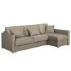 Fredriks Ecksofa Posio - Webstoff - Matt Sandgrau - Longchair davorstehend rechts