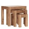 Naturoo Beistelltisch-Set Woodfin (3er-Set) - Akazie massiv