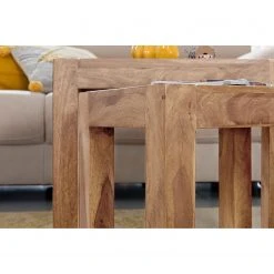 Naturoo Beistelltisch-Set Woodfin (3er-Set) - Akazie massiv -Wohnzimmermöbel boutique en ligne 1000194211 200108 10050200051 DETAILS P000000001000194211