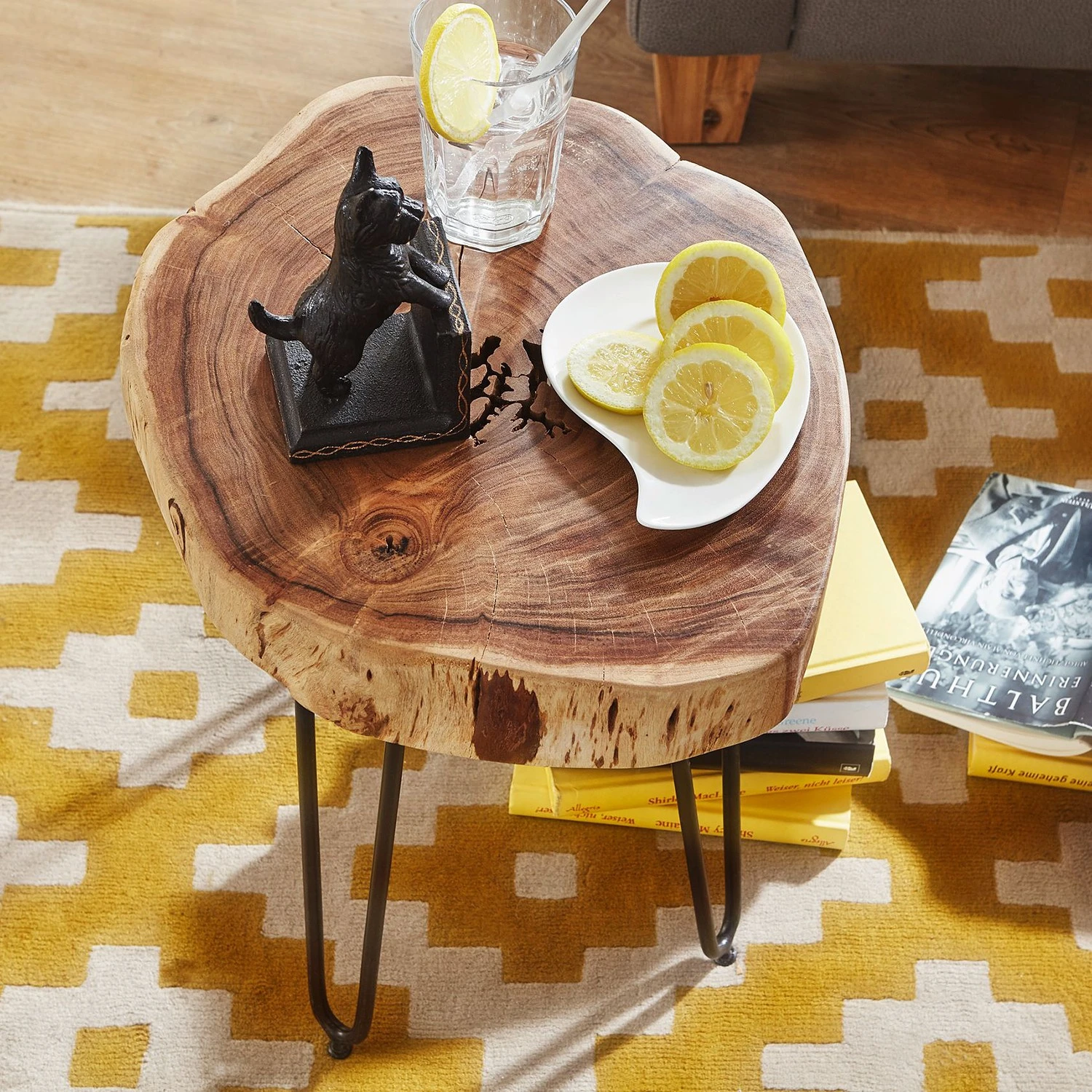 Naturoo Beistelltisch Culpeper - Akazie massiv / Metall - Akazie / Schwarz 5 Naturoo Beistelltisch Culpeper - Akazie massiv / Metall - Akazie / Schwarz – Bild 5