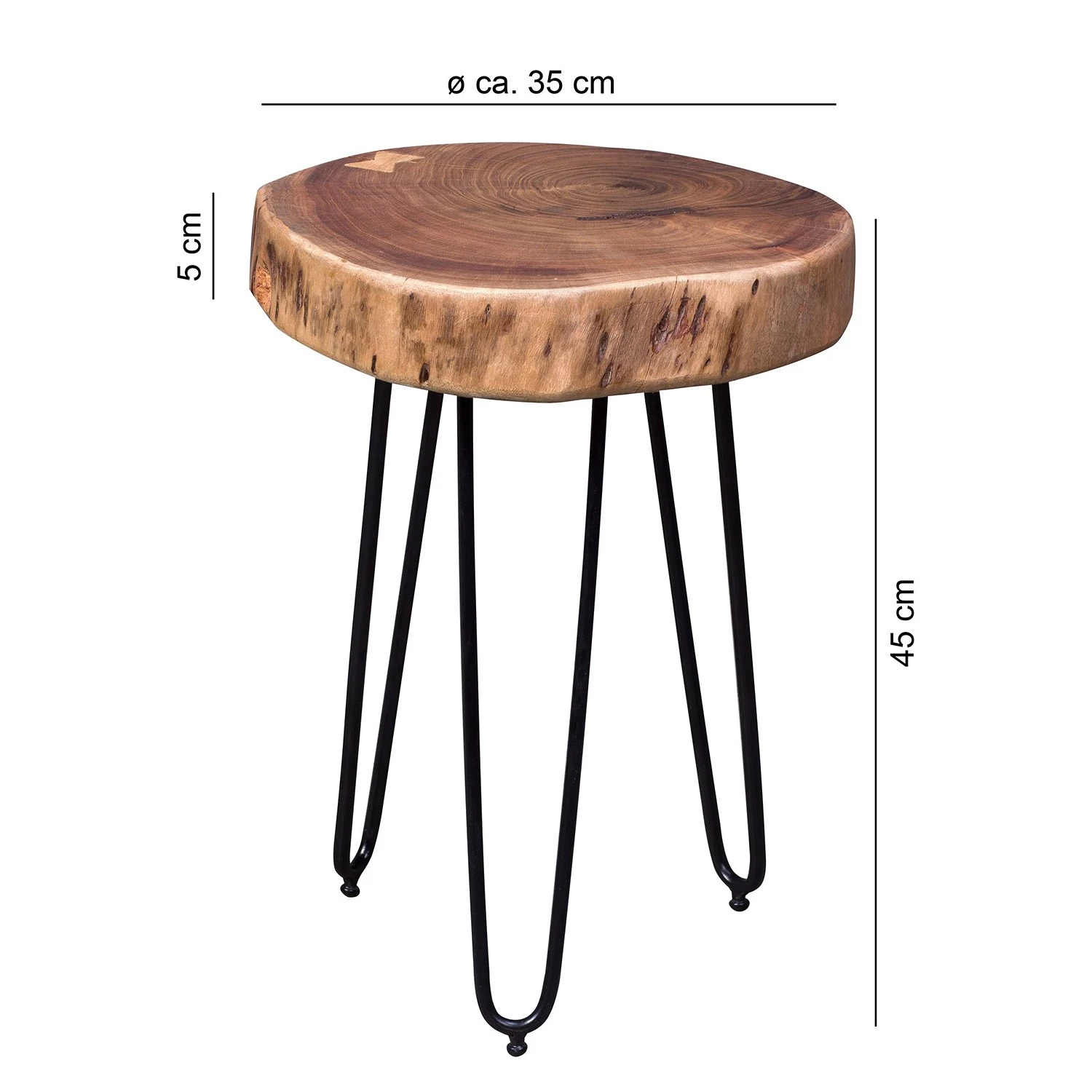 Naturoo Beistelltisch Culpeper - Akazie massiv / Metall - Akazie / Schwarz 8 Naturoo Beistelltisch Culpeper - Akazie massiv / Metall - Akazie / Schwarz – Bild 8