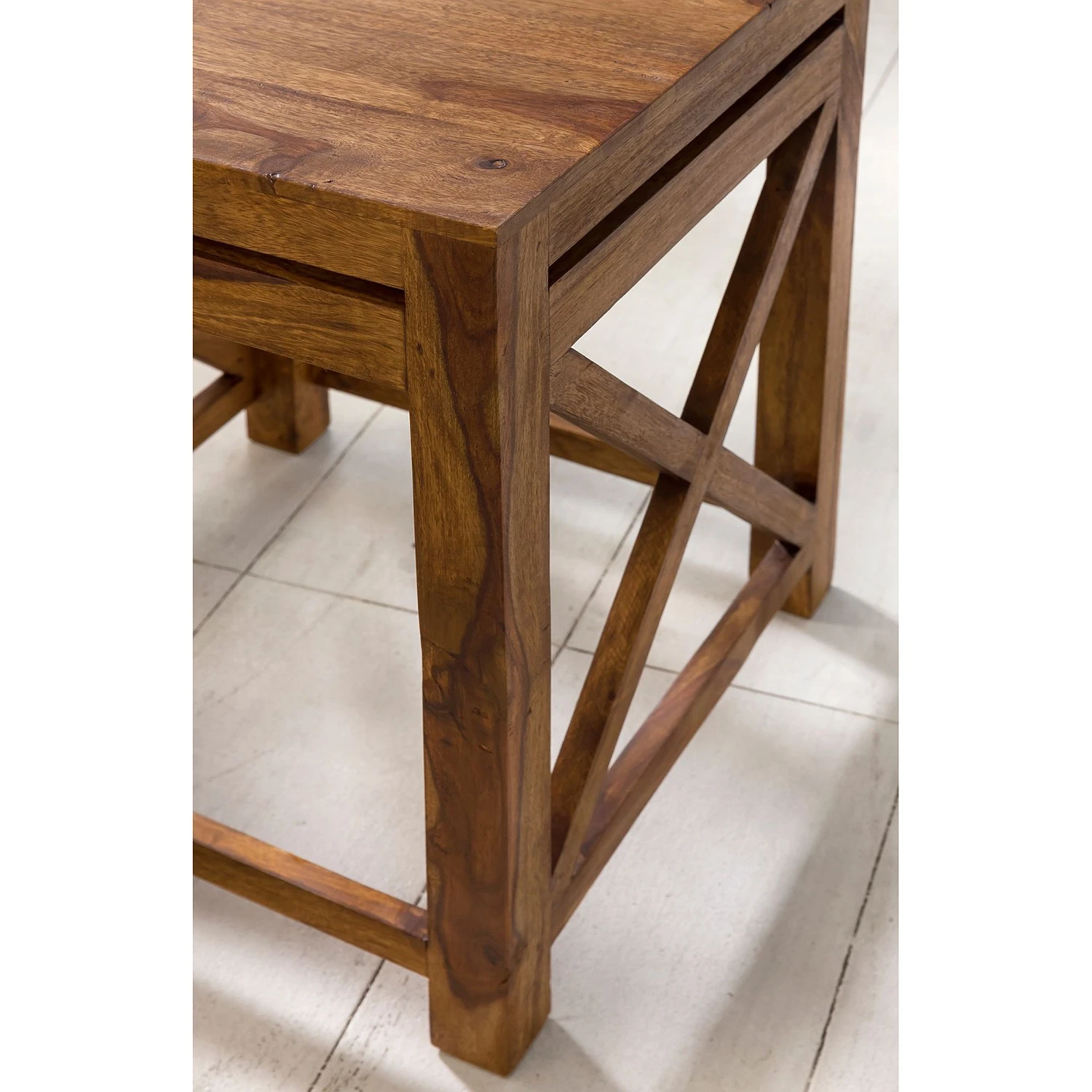 Naturoo Beistelltisch Ridgely (2er-Set) - Sheesham massiv 5 Naturoo Beistelltisch Ridgely (2er-Set) - Sheesham massiv – Bild 5