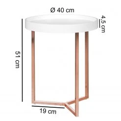 Jack & Alice Beistelltisch Brookford - Weiß -Wohnzimmermöbel boutique en ligne 1000194254 200108 10053800323 SKETCH DETAILS P000000001000194254 sketch