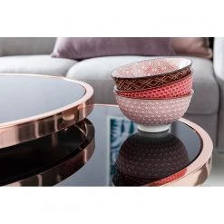 Jack & Alice Beistelltisch Cassapolis (2er-Set) - Glas / Metall - Schwarz / Kupfer -Wohnzimmermöbel boutique en ligne 1000194255 200108 10053900327 DETAILS P000000001000194255