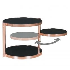 Jack & Alice Beistelltisch Cotopaxi - Glas / Metall - Schwarz / Kupfer -Wohnzimmermöbel boutique en ligne 1000194268 200108 10055000409 SKETCH DETAILS P000000001000194268 sketch