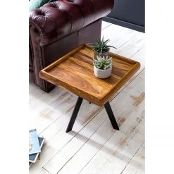 Red Living Beistelltisch Ardee I - Sheesham massiv / Metall - Sheesham / Schwarz -Wohnzimmermöbel boutique en ligne 1000194287 200108 10060600507 MOOD DETAILS P000000001000194287 mood