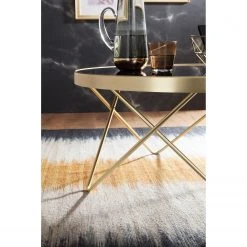 Jack & Alice Couchtisch Morgan - Glas / Metall - Schwarz / Gold 9 Jack & Alice Couchtisch Morgan - Glas / Metall - Schwarz / Gold -Wohnzimmermöbel boutique en ligne 1000194305 200108 10062300626 DETAILS P000000001000194305