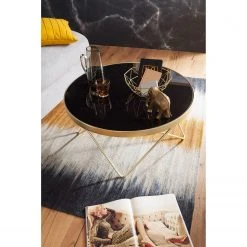 Jack & Alice Couchtisch Morgan - Glas / Metall - Schwarz / Gold 10 Jack & Alice Couchtisch Morgan - Glas / Metall - Schwarz / Gold -Wohnzimmermöbel boutique en ligne 1000194305 200108 10062300628 MOOD DETAILS P000000001000194305 mood