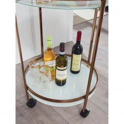 Jack & Alice Servierwagen Glenard - Glas / Metall - Kupfer -Wohnzimmermöbel boutique en ligne 1000194324 200108 10063400722 DETAILS P000000001000194324