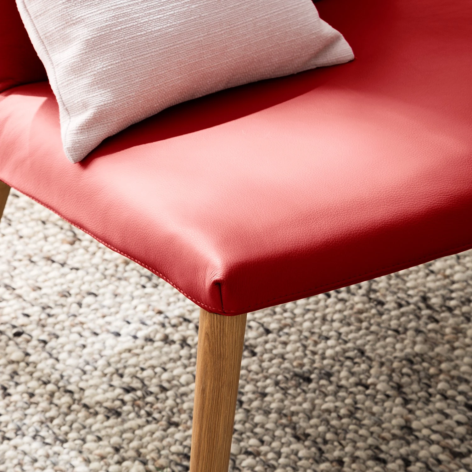 Mørteens Sessel Sonka - Echtleder - Rot 8 Mørteens Sessel Sonka - Echtleder - Rot – Bild 8