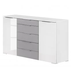 Fresh to go Kommode Arizona - Weiß / Hellgrau - Breite: 139 cm