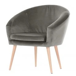 Mørteens Sessel Tippytoe IV - Microfaser - Grau - Buche Hell