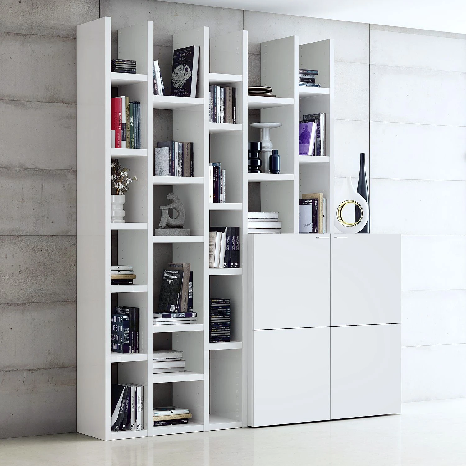 Loftscape Regalwand Emporior IV - Cremeweiß 2 Loftscape Regalwand Emporior IV - Cremeweiß – Bild 2