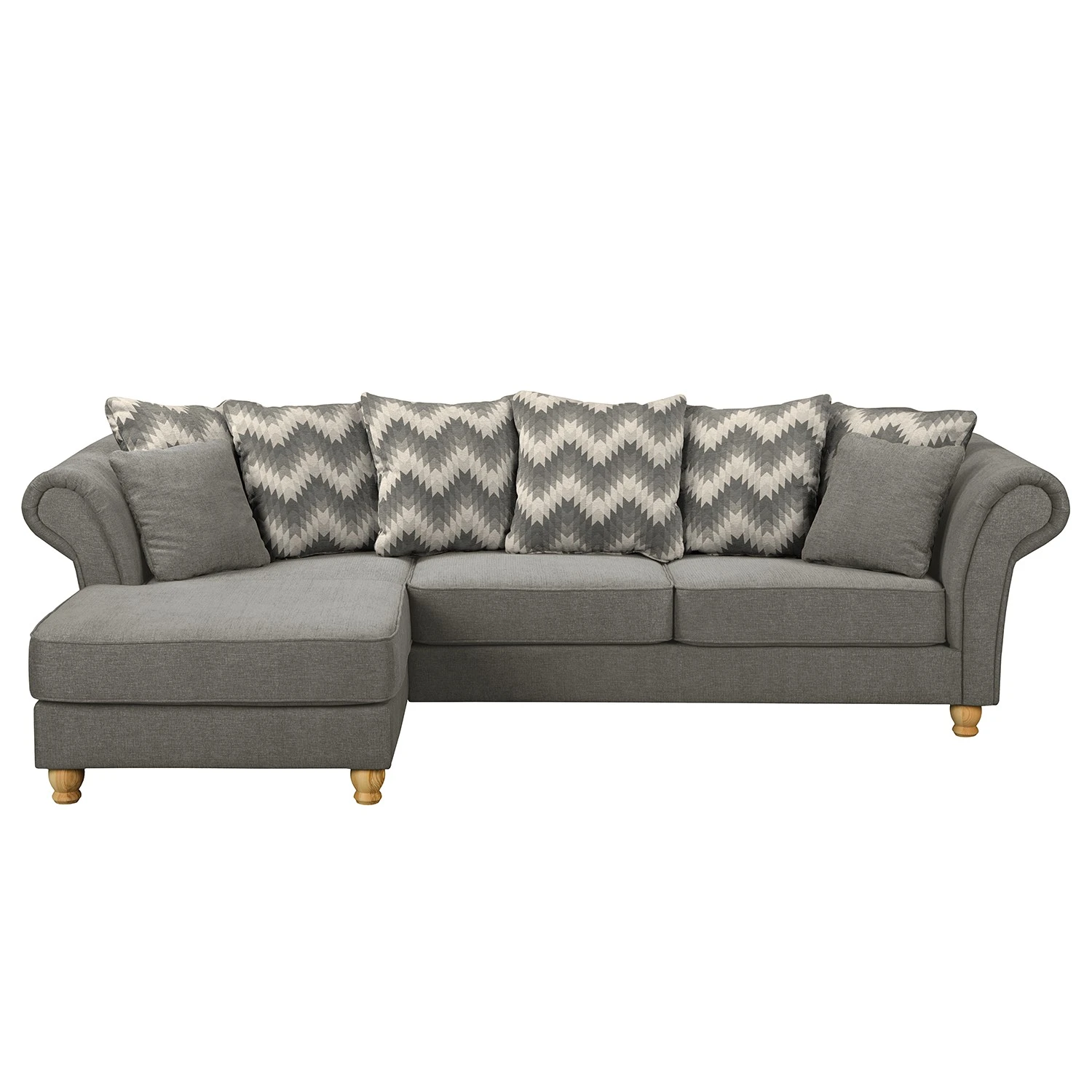 Ridgevalley Ecksofa Colares II - Webstoff - Grau - Longchair davorstehend links 2 Ridgevalley Ecksofa Colares II - Webstoff - Grau - Longchair davorstehend links – Bild 2