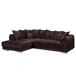 Fredriks Ecksofa Mazan - Samt - Microfaser Salvo: Aubergine