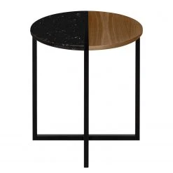 Temahome Beistelltisch Sonata - Marmor / Stahl - Walnuss / Schwarz -Wohnzimmermöbel boutique en ligne 1000198867 191209 09463400076 DETAILS P000000001000198867